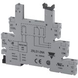 DIN Rail Socket for Slim Relays 12/24Vac-dc Screw