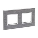 French and German standard plate square version 2x2 modules - wood grey oak