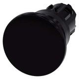 Mushroom pushbutton, 22 mm, round, plastic, black, 40mm, momentary contact 3SU1000-1BD10-0AA0-Z Y12