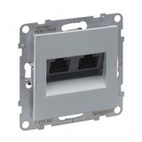 2XRJ45 SOCKET CAT6 UTP ALUMINIUM