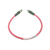 Cordset, 5-Pin, DC Micro, (M12), Female Straight, Red, 0.6 Meter