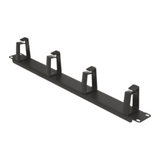 19'' CABLE MANAGEMENT PANEL - WITH 4 RINGS - 1U - BLACK