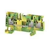 PE terminal, PUSH IN, 4 mm², Green/yellow