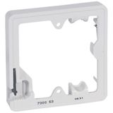 Synergy 1 Gang Accessory Frame with Bottom Cord Outlet White