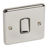 Synergy™ Authentic - 1 gang 1-way switch - 10AX - Polished Stainless steel