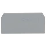 End and intermediate plate 2.5 mm thick gray