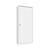 Flush-mounted frame flat + door 2-21, 3-part system, 100mm