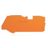 End and intermediate plate 1 mm thick orange