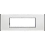 Arteor Surround Plate 6 Module Square Mirror White