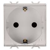 GERMAN STANDARD SOCKET-OUTLET 250V ac - 2P+E 16A - 2 MODULES - WITH COVER - NATURAL SATIN BEIGE - CHORUSMART