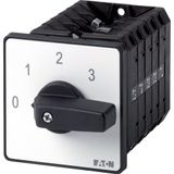 Step switches, T5B, 63 A, flush mounting, 5 contact unit(s), Contacts: 9, 30 °, maintained, With 0 (Off) position, 0-9, Design number 15247