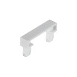 Terminal cover, PA 66, white, Height: 19.8 mm, Width: 4.5 mm, Depth: 9