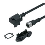 FC connector, M12, V2A, 1m