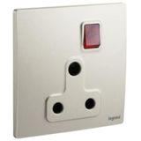 281129CH Mallia Senses 1 gang BS switched socket outlet with indicator - 15A