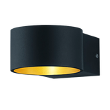 Lacapo LED wall lamp black/gold