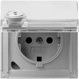 SCHUKO HC lock diff.lock + in.sp. Gira TX_44 (WP FM) c.alum.