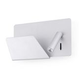 SUAU USB GREY WALL LAMP WITH LED LEFT READER HIGH