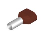 Wire end ferrule, Twin wire-end ferrule, 10 mm², Stripping length: 17 