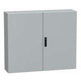 Spacial CRNG dble plain door w/o mount.plate. H1000xW1200xD300 IP55 IK10 RAL7035