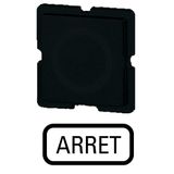 Button plate, black, ARRET