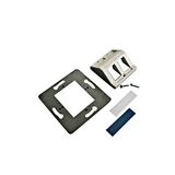 Outlet empty for 2xTera Flushmount, 50x50, RAL9010