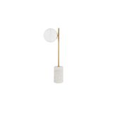 Milky White Glass Brass Gold & White Marble LED G9 1x5 Watt 230 Volt IP20 Bulb Excluded Cable Length: 140 cm L: 15 W: 22 H: 56 cm