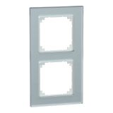 Real glass frame 2-fold crystal white M-Plan