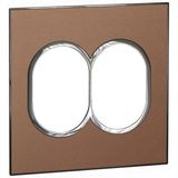 Arteor™ - American and South African standard plate round version 2x3 modules - Brushed Metal - Pink Champagne