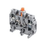 M6/8,STP2, SCREW CLAMP TERMINAL BLOCK, DISCONNECT, PUSH TURN KNOB, GREY/ORANGE