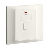 Belanko S - switched Fused Connection Unit + neon + cord outlet - Ivory