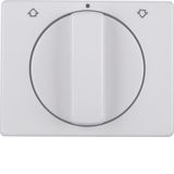 Centre plate rotary knob rotary switch blinds, Berker Arsys, polar whi