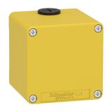 Harmony XAP, XB2 SL, Empty control station, zinc alloy, yellow, M20, undrilled, 80 x 80 x 77, UL cULus