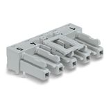 Socket for PCBs angled 5-pole gray