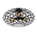 Lucide WOLFRAM - Flush ceiling light - Ø 65 cm - 3xE27 - Black