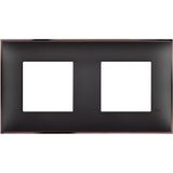 CLASSIA - cover plate 2x2P black nickel