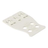 2734-535 Strain relief plate; for female connectors; 27 mm wide; 1 part; lever; Pin spacing 3.5 mm; light gray