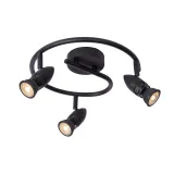 Lucide CARO - Ceiling spotlight - Ø 31 cm - 3xGU10 - Black