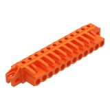 THT female header angled Pin spacing 5.08 mm orange