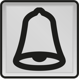 Bell symbol for splashproof control switches and splashproof illuminab