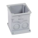 Surface mounting box for one 16 A or 32 A P17 Tempra panel mounting socket with inclined outlet