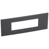 Plate Arteor - British std - square - 6 modules - graphite