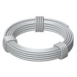 957 6 G  Steel wire-Tension rope, with hemp core, 6mm, Steel, St, galvanized, DIN EN 12329