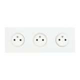 Art d'Arnould universe Epure triple socket 2P+E 16A 250V - satin white