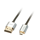 CROMO Slim High Speed HDMI to Micro HDMI Cable with Ethernet, 1m Advanced, ultra flexible and light cable for connecting your HDMI devices!