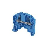 MODULAR TERMINAL BLOCKS, FEED-THROUGH, PI-SPRING TERMINAL BLOCK, BLUE, PRODUCT SPACING .205 IN [5.2 MM], 2 POSITION, DIN RAIL