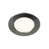 DL 126 LED, downlight, round, brushed metal, warm white, 12V