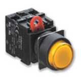 Contact block, lighted model, SPST-NO+SPST-NC, momentary, 220 VAC A22 2029M