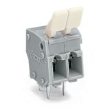 PCB terminal block finger-operated levers 2.5 mm² gray