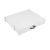 19" Shelf for documents lockable, 25kg Load, D=400, 2U