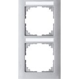 M-Pure frame, 2-fold with label holder, vertical mounting, aluminum,